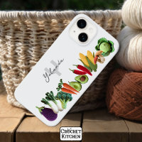 Colorée Crochet Légumes Champignons Nom du collage