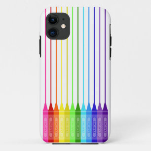 Coque iPhone 11 Colorez mes crayons d'arc-en-ciel du monde
