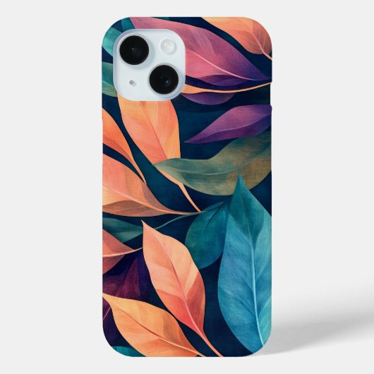 Coques Case-Mate iPhone Colorful Abstract Leaves (Verso)