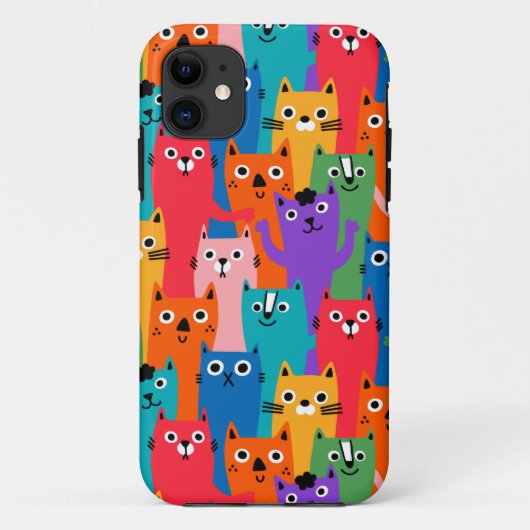 Coques Case-Mate iPhone Colorful cats (Dos)