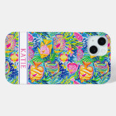 Coques Case-Mate iPhone Colorful Fish Monogrammed (Verso (horizontal))