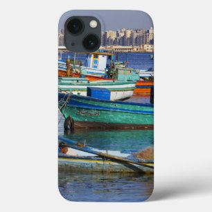 Etui iPhone 13 Colorful fishing boats in the Harbor of