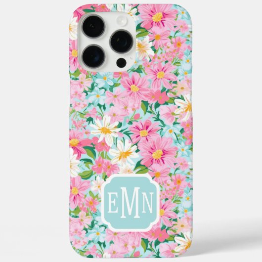 Coques Case-Mate iPhone Colorful Flower Garden Monogrammed (Verso)