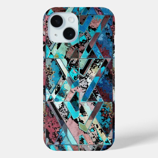 Coques Case-Mate iPhone Colorful Geometric Abstract Pattern (Verso)