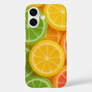 Coques iPhone 16 Colorful Jelly Citrus Candy Slice