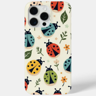 Coque iPhone 15 Pro Max Colorful Ladybug Pattern iPhone/iPad Case