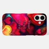 Coques Case-Mate iPhone Colorful Multi Hearts Valentine (Verso (horizontal))