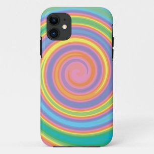 Coque Case-Mate Pour iPhone Colorful psychedelic pinwheel swirl design