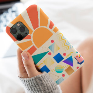 Case-Mate iPhone Case COlorful retro Stylish blue red Vintage Aesthetic