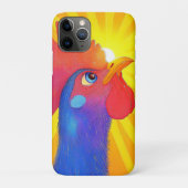 Coques Case-Mate iPhone Colorful Rooster with Sunburst (Dos)