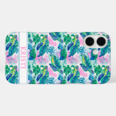 Coques Case-Mate iPhone Colorful Sea Turtles Monogrammed (Verso (horizontal))
