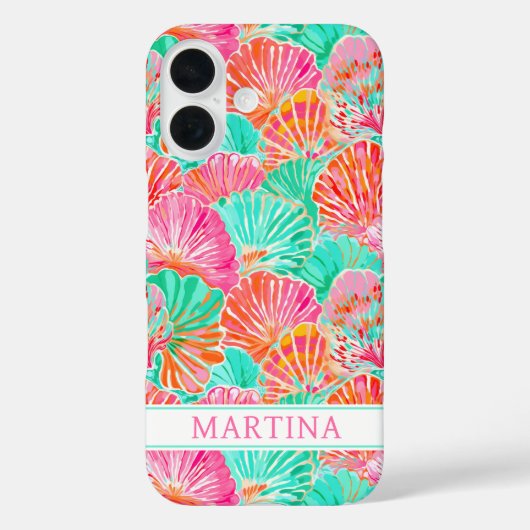 Coques Case-Mate iPhone Colorful Shells Monogrammed (Verso)