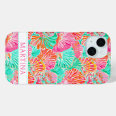 Coques Case-Mate iPhone Colorful Shells Monogrammed (Verso (horizontal))