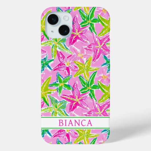 Coques Case-Mate iPhone Colorful Starfish Monogrammed (Verso)
