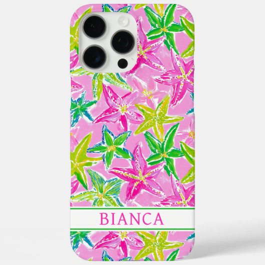 Coques Case-Mate iPhone Colorful Starfish Monogrammed (Verso)