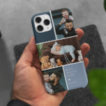Coque iPhone 15 Pro Max Coloris photo Bloc de couleur 3 | Meilleur papa<br><div class="desc">Le boîtier de téléphone de collage photo élégant présente trois de vos photos préférées dans un plan quadrillé avec des carrés bleus contrastés. Personnalisez avec votre message personnalisé en lettres blanches. Offrez le meilleur étui de stockage avec un nouveau boîtier de téléphone photo. Ce sont des cadeaux qui sont parfaits...</div>
