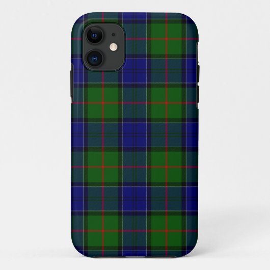 Coques Case-Mate iPhone Colquhoun tartan bleu vert plaid (Dos)