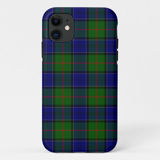 Coques Case-Mate iPhone Colquhoun tartan bleu vert plaid (Dos)