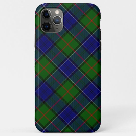 Coques Case-Mate iPhone Colquhoun tartan bleu vert plaid (Dos)