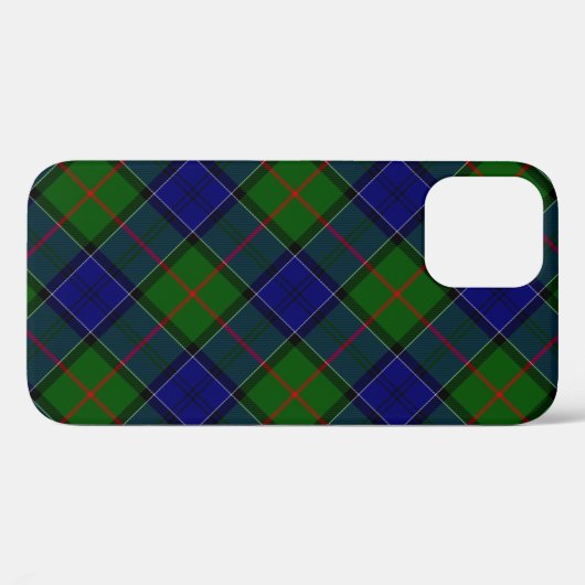 Coques Case-Mate iPhone Colquhoun tartan bleu vert plaid (Verso (horizontal))