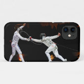Coques Case-Mate iPhone Combat moderne d'épée de clôture double (Dos (Horizontal))