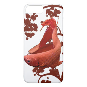 Coque iPhone 8 Plus/7 Plus Combattant Siamois Betta Rouge