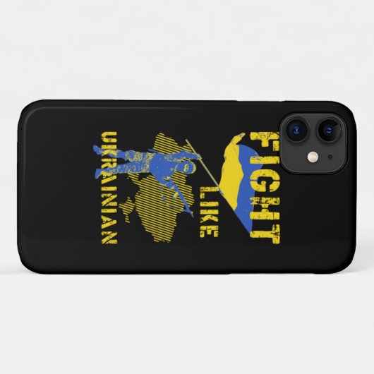 Coques Case-Mate iPhone Combattre comme l'ukrainien (Dos (Horizontal))