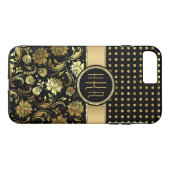Coques Case-Mate iPhone Combinaison Black & Gold Damask & PolkaDot (Dos (Horizontal))