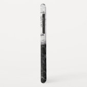 Coques Case-Mate iPhone Combinaison de marbre blanc et noir (Dos/Gauche)