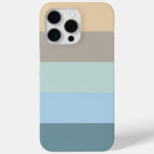 Coque iPhone 15 Pro Max Combo Cinq Couleurs - Sable Brown Bleu Beige Turqu