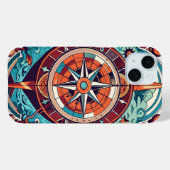 Coques Case-Mate iPhone Compas céleste (Verso (horizontal))