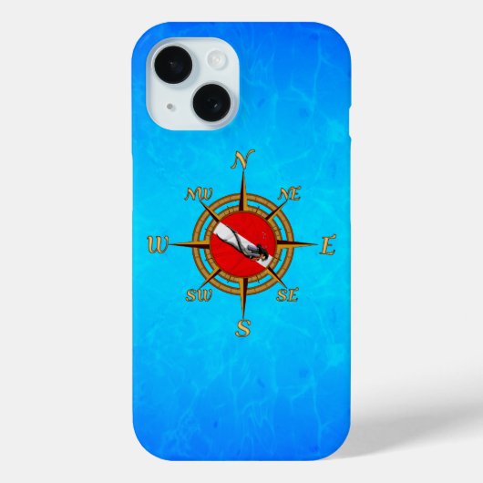 Coques Case-Mate iPhone Compas de plongée nautique (Verso)
