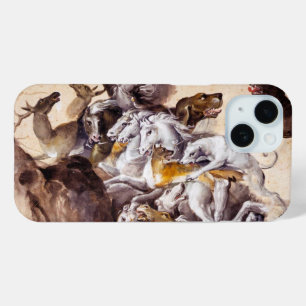 COQUE POUR iPhone 15 COMPOSITION AVEC DES ANIMAUX, CHEVAUX D'ÉLEVAGE, C