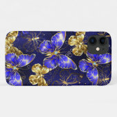 Coques Case-Mate iPhone Composition avec papillons Sapphire (Dos (Horizontal))