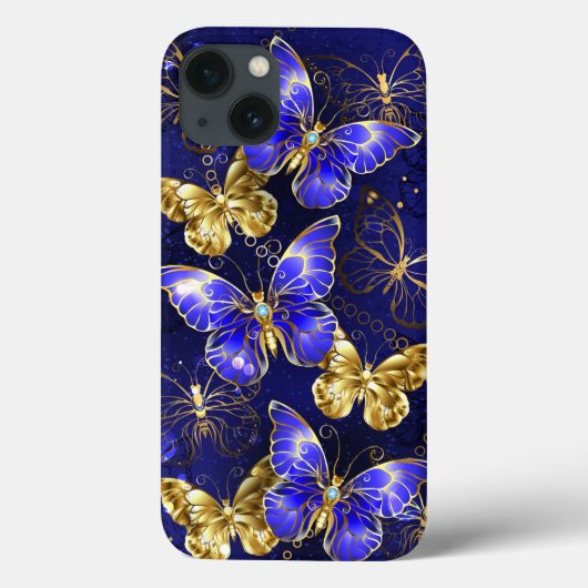 Coques Case-Mate iPhone Composition avec papillons Sapphire (Verso)
