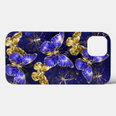 Coques Case-Mate iPhone Composition avec papillons Sapphire (Verso (horizontal))