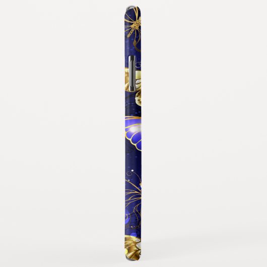 Coques Case-Mate iPhone Composition avec papillons Sapphire (Dos/Droite)