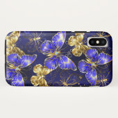 Coques Case-Mate iPhone Composition avec papillons Sapphire (Dos (Horizontal))