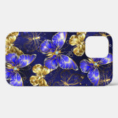 Coques Case-Mate iPhone Composition avec papillons Sapphire (Verso (horizontal))