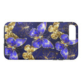 Coques Case-Mate iPhone Composition avec papillons Sapphire (Dos (Horizontal))