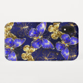 Coques Case-Mate iPhone Composition avec papillons Sapphire (Dos (Horizontal))