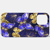 Coques Case-Mate iPhone Composition avec papillons Sapphire (Verso (horizontal))