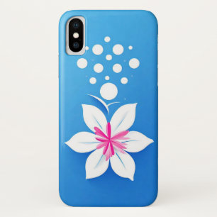 Case-Mate iPhone Case Composition de fleurs colorées sur fond bleu