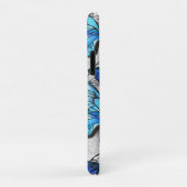 Coques Case-Mate iPhone Composition de papillons blancs et bleus (Dos/Droite)