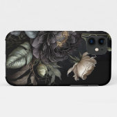 Coques Case-Mate iPhone Composition de rose gothique Fleur noire (Dos (Horizontal))