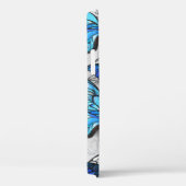 Coques Case-Mate iPhone Composition des White and Blue Butterflies (Verso / Droite)