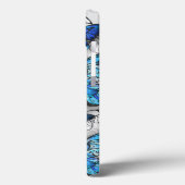 Coques Case-Mate iPhone Composition des White and Blue Butterflies (Verso / Gauche)