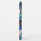 Coques Case-Mate iPhone Composition des White and Blue Butterflies (Dos/Gauche)