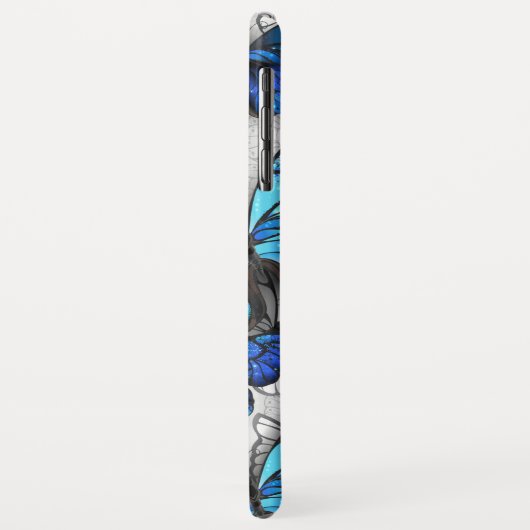 Coques Case-Mate iPhone Composition des White and Blue Butterflies (Dos/Gauche)