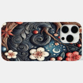 Coques Case-Mate iPhone Composition détaillée de fleurs de cerisier (Verso (horizontal))